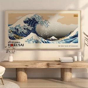 Tablou decorativ canvas, 40x120x3 cm, panza/lemn, format panoramic, multicolor - Verificat A · Re-Bloom - Img 2