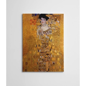 Tablou decorativ Re-Bloom, Gustav Klimt, lemn/panza, auriu, 70 x 100 cm, Resigilat, Grad B