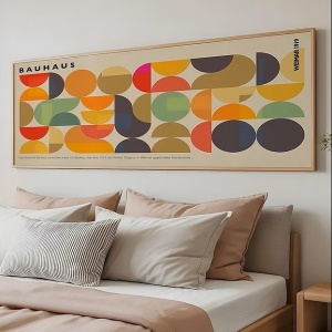 Tablou decorativ Re-Bloom, MDF/lemn masiv, multicolor, 50 x 120 cm - Img 2