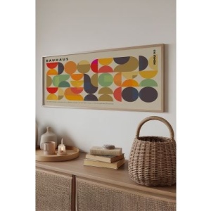 Tablou decorativ Re-Bloom, model geometric, MDF/lemn masiv, multicolor, 33 x 70 cm - Img 3
