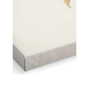 Tablou decorativ Re-Bloom, panza/lemn, alb/auriu, 40 x 60 cm - Img 2