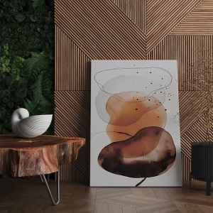 Tablou decorativ Re-Bloom, panza/lemn, multicolor, 50 x 70 cm - Img 4