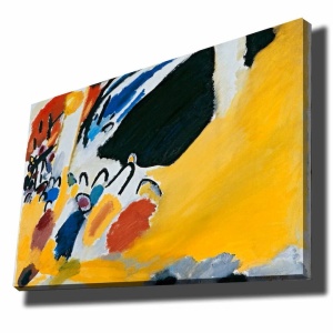 Tablou decorativ Re-Bloom, panza/lemn, multicolor, 70 x 100 cm