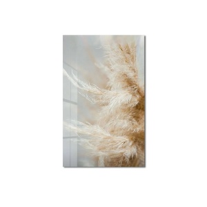 Tablou decorativ Re-Bloom, sticla temperata, bej/gri, 30 x 40 cm - Img 1