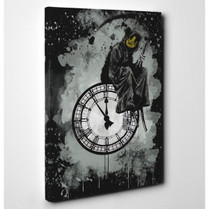 Tablou Grin Reaper, negru/gri, 76 x 50 x 3 cm - Img 2