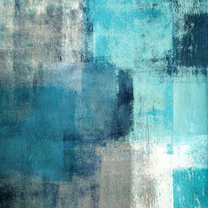 Tablou Meditation, gri/albastru, 122 x 122 cm - Img 4