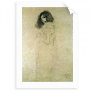 Tablou 'Portrait of a Young Woman' by Gustav Klimt, 30 x 40 cm - Img 3