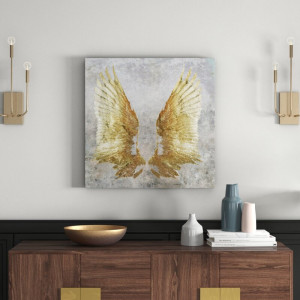 Tablou Remedy 'My Golden Wings' , 41 x 41 cm - Img 2