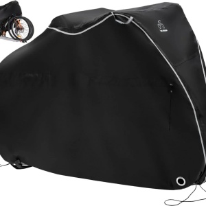 TeamObsidian husa bicicleta, ripstop impermeabil invelis PU, snururi strangere + catarame + plasa incarcare, pentru toate tipurile de biciclete - Verificat A · Re-Bloom