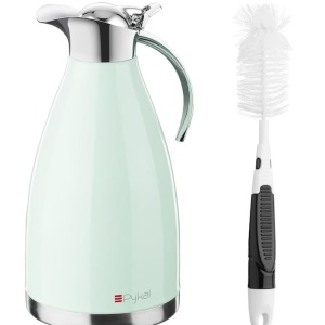 Termos tip Carafa, Pykal, Otel inoxidabil, Pereti dubli izolati in vid 24h, 2 L, Perie de curatare, Verde, Resigilat, Grad A