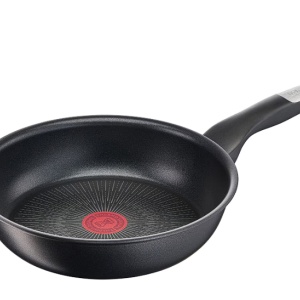 Tigaie Tefal Unlimited, 30 cm, inductie, invelis antiaderent din titan, indicator Thermo-Signal, baza Thermo-Fusion, negru, Resigilat, Grad A