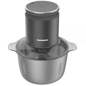 Tocator de legume Heinner HMC-KD800SS, Putere 800W, Control digital, Bol inox 3L, Angrenaj metalic, Gri antracit