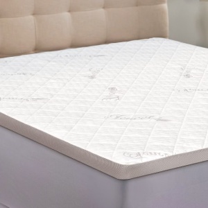 Topper saltea CEDA NAPTIC, 160 x 200 cm, spuma cu memorie ventilata 5 cm, husa din fibre Tencel si material antialunecare, detasabila si lavabila