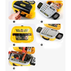 Trusa scule jucarie Rovo 916, cu unelte si accesorii, 24 piese - Img 4