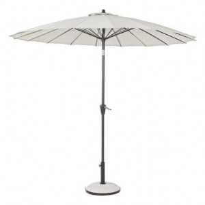 Umbrela de soare Atlanta, metal/poliester, alb/negru, 270 x 250 cm - Img 1