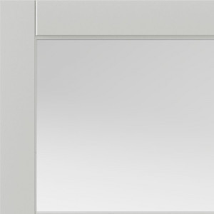 Ușă de interior din sticlă transparentă albă Metro - Img 4