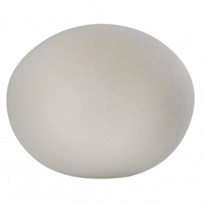 Veioza Glas Oval alba, 1 bec, sticla, rotunda, diametru 30 cm, 230 V, 40 W