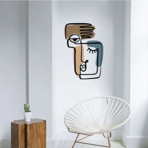 Wallity decor de perete metal/lemn, 38x55 cm, metal 1.20mm + lemn 3mm, multicolor - Verificat A · Re-Bloom - Img 3