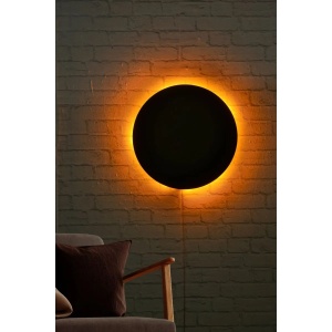 Wallxpert aplica LED decorativa Ø45 cm, baza MDF 2.7mm, 60 LED/m, 350 lm, 3400K, 16.8W, durata 50000h, galben - Verificat B · Re-Bloom - Img 6