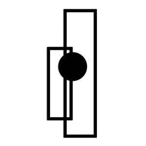 Wallxpert decor de perete din metal, 32x85 cm, grosime 1.5mm, 0.83 kg, design modern, negru - Verificat A · Re-Bloom