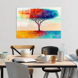 Wallxpert tablou decorativ pe sticla temperata, 70x100 cm, sticla 100% grosime 4mm, multicolor - Verificat A · Re-Bloom - Img 4