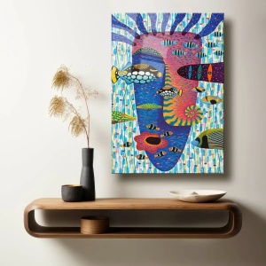 Wallxpert tablou din sticla securizata 50x70 cm, sticla calita 4mm, imprimare UV, multicolor - Verificat A · Re-Bloom - Img 5