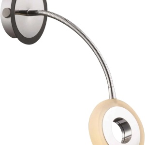 Aplica LED Candellux Arm, 5W, 3000K, crom-opal