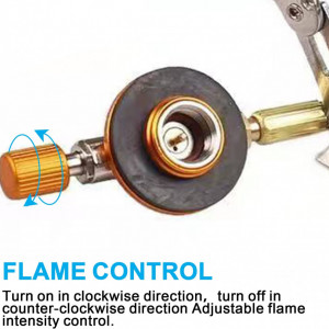 Aragaz de camping Ndaabaer, aliaj de aluminiu/otel inoxidabil/cupru, argintiu, 15 x 8 cm - Img 4