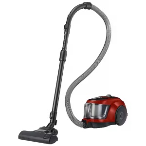 Aspirator fara sac Samsung VCC45W0S3R/XSB, 1.3 l, 750 W, Air Track, Tub telescopic, Rosu