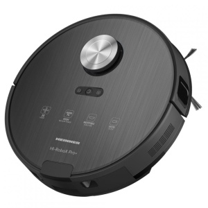 Aspirator robot Heinner HI-RoboX+ HRVC-MAI52BK, WI-FI, Aspirator si mop, 14.4V/5200mAh, Putere aspirare 4000Pa, Motor BLDC, Navigatie LDS, AI Technology, Negru
