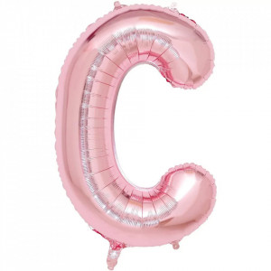 Balon aniversar Maxee, litera C, roz, 40 cm