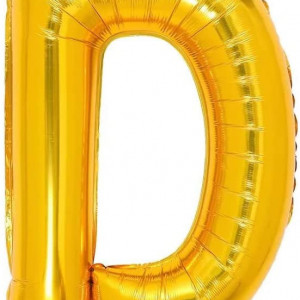 Balon aniversar Maxee, litera D, auriu, 40 cm