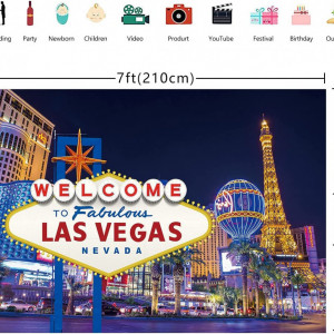 Banner pentru recuzita foto Las Vegas WR, multicolor, 150 x 210 cm - Img 3