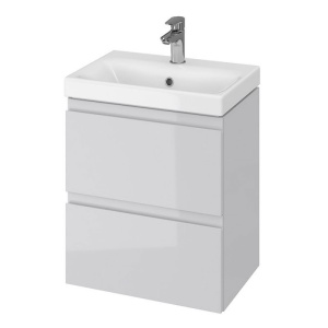Baza si lavoar CS9721 suspendat, sertare, gri, 50x39.7x62 cm - Img 1