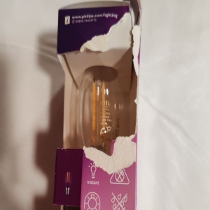 Bec LED Philips lumanare cu filament, E14, 6.5W (60W), 806 lm, lumina calda (2700K), Clasa energetica E, Resigilat, Grad A - Img 3