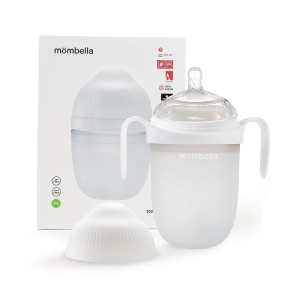 Biberon Anticolici Mombella Breast-Like, 300ml, Tetina 360Ãƒâ€šÃ‚Â° XL Flux Consistent, 100% Silicon, Ivory - Img 4