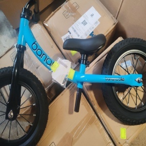 Bicicleta fara pedale Balance Bike, banana bike, 12 inch, varsta 2-5 ani, cadru din aluminiu, albastru, Resigilat, Grad A - Img 6