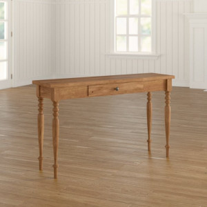 Birou Wilton, lemn masiv, maro, 77 x 130 x 35 cm - Img 4