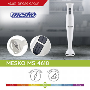 Blender Mesko MS 4618 alb, otel inoxidabil, 300 W - Img 4