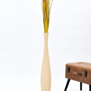 Buchet decorativ pentru vaze de podea LEEWADEE, iarba naturala uscata, galben, 120 cm - Img 6