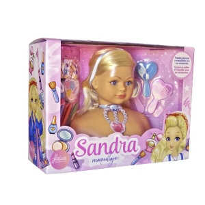 Bust de coafura si machiaj Sandra Falca 24 cm multicolor