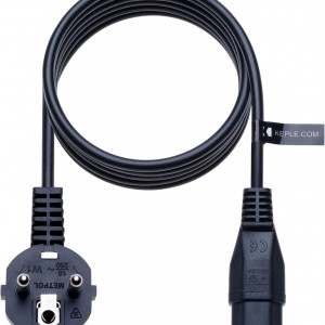 Cablu de alimentare pentru PC Keple, PVC, negru, 2 m