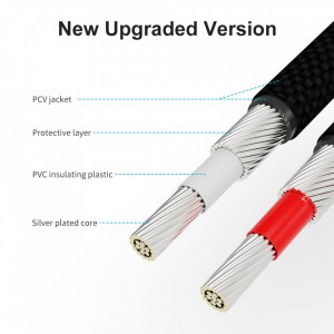 Cablu de audio auxiliar 3,5 mm pentru laptop/tableta 1mii, negru/gri, 1 m - Img 6