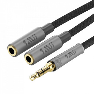 Cablu de extensie 3,5 mm pentru laptop/tableta 1mii, negru, 26 cm - Img 1