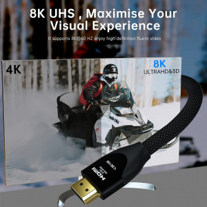Cablu HDMI BRIDGEE, 8K, negru, 2 m - Img 2