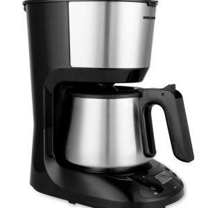 Cafetiera digitala Heinner Armoure Hcm-D750SSBK, Putere 750W, Display LCD, Capacitate 1.25L, Cana din otel inoxidabil, Negru/Inox - Img 2