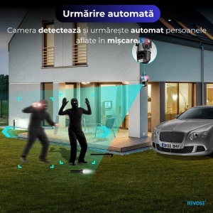 Camera de Supraveghere Video DualLens REVOSE™ 6MP, Aplicatie Dedicata, Intelligent Tracking, PTZ, WIFI, Lan, AP hotspot, Micro SD, Rotire, Senzor si Alarma miscare, Comunicare Bidirectionala, Exterior - Img 3