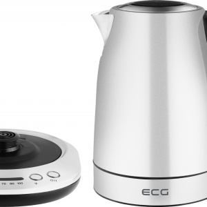 Cana electrica fierbator ECG RK 1791, 1.7L, 2200 W, otel inoxidabil, 5 setari de temperatura - RESIGILAT - Img 2