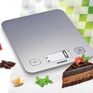 Cantar de bucatarie Heinner HKS-5IX, 5Kg, Tara, Functie cantarire lichide, Display LCD, Inox - Img 2