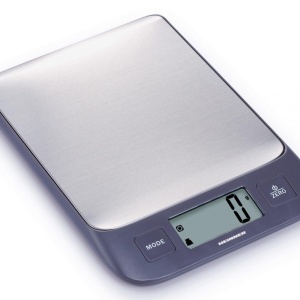 Cantar de bucatarie Heinner HKS-5IXBK, 5Kg, 1g, Tara, Functie cantarire lichide, Display LCD, Inox